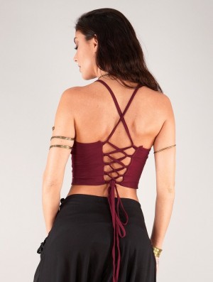 Toonzshop Dara Crop Top Bra BH Dames Wine | WY8412306