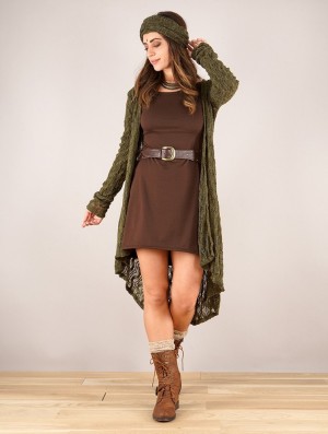 Toonzshop Kalyäa Crochet Cardigan Cardigan Dames Olijfgroen Groen | WV3175840
