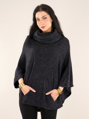 Toonzshop Poncho "Taraka" Poncho's Dames Donkergrijs | YX7204196