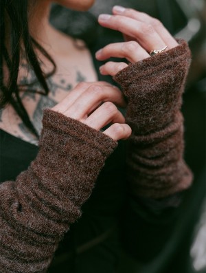 Toonzshop Yüm Arm Warmers Fingerless gloves-legwarmers Dames Bruin | CJ9824153