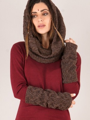 Toonzshop Yüm Crochet Arm Warmers Fingerless gloves-legwarmers Dames Bruin | CL9315724